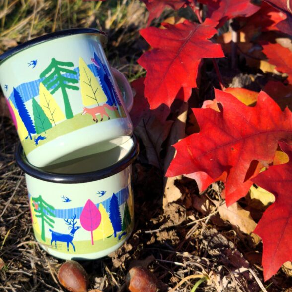 Горнятко металеве “Ліс” м’ятне