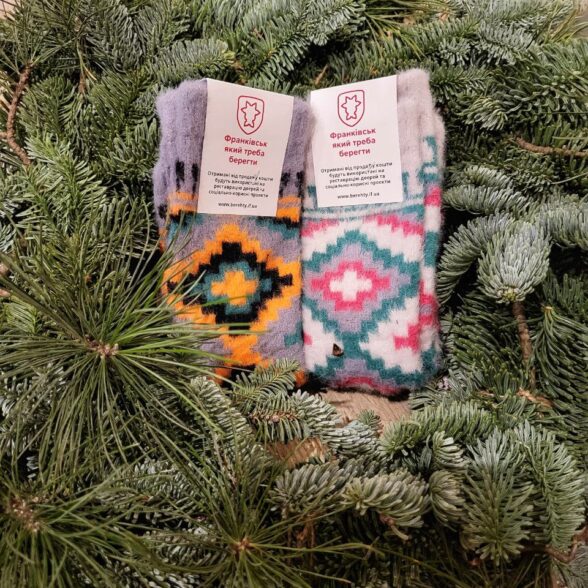 Шкарпетки теплі “Ліжник” білий