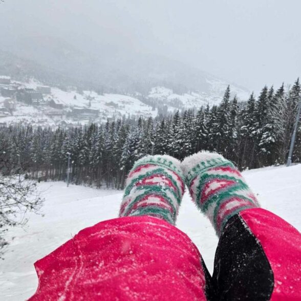 Шкарпетки теплі “Ліжник” білий