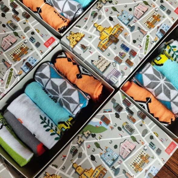 Шкарпетки набір “Місто” в подарунковій коробочці (6шт)