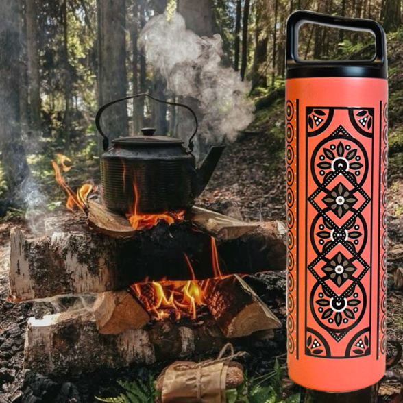 Термос металевий “Скриня” помаранчевий