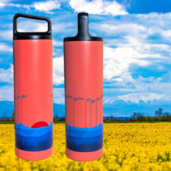 Термос металевий “Вершини” помаранчевий