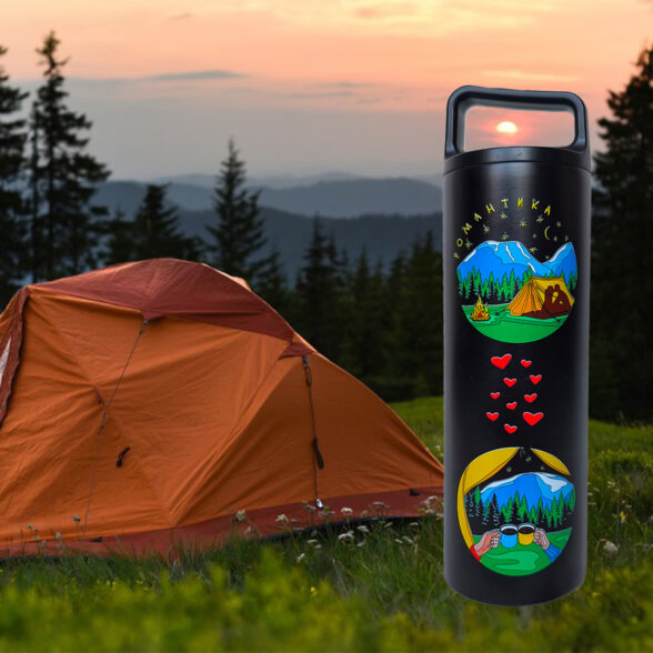 Термос металевий “Романтика” чорний