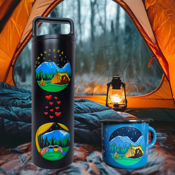 Термос металевий “Романтика” чорний