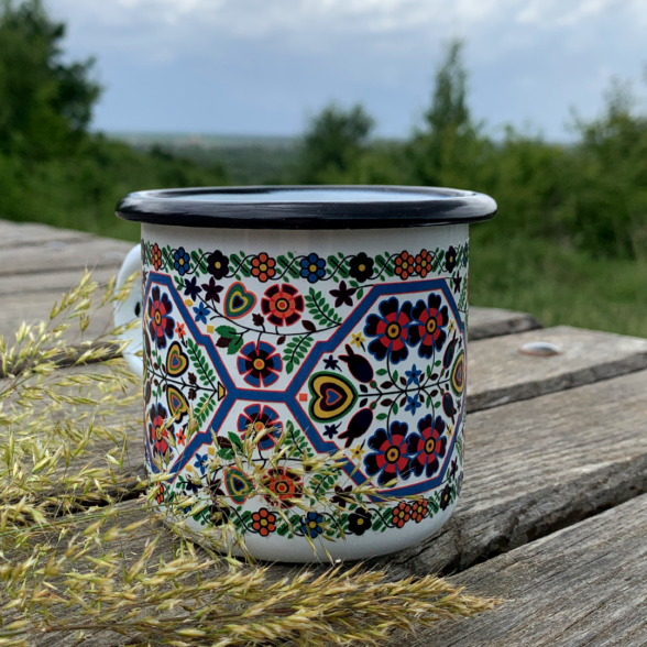 Горнятко металеве “Вишиванка” біле